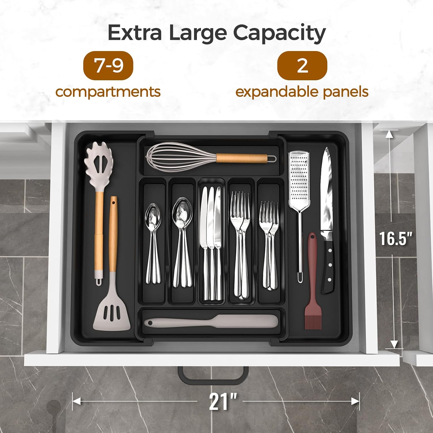 UKEETAP™ Expandable Silverware Organizer